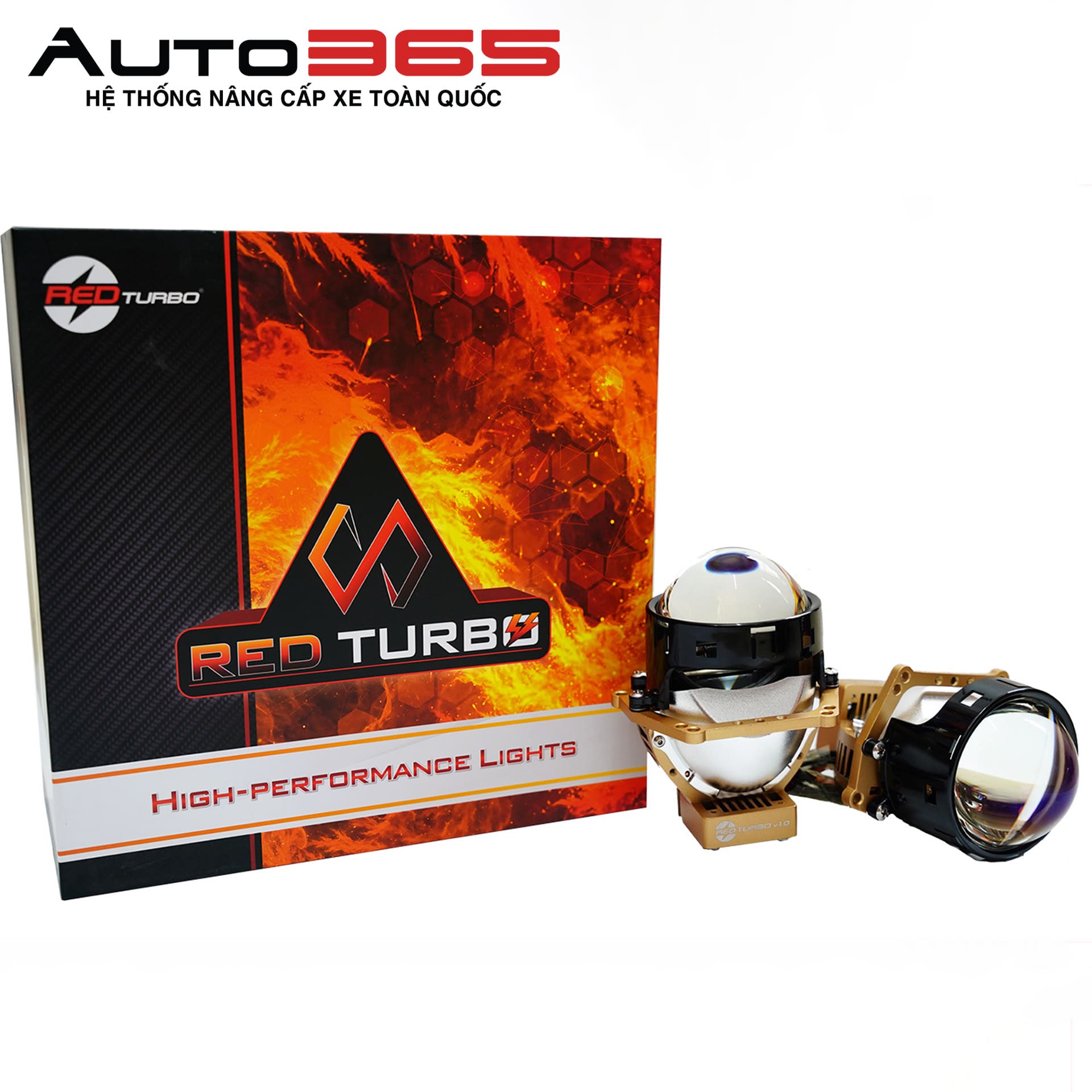 BI LED SIÊU NGẮN RED TURBO 1.0